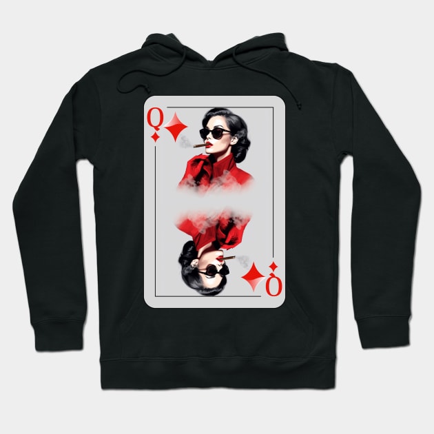 Queen of Diamonds Hoodie by Underground Cargo